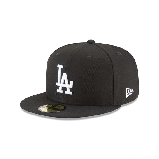 Los Angeles Dodgers Triple Player Side Patch Black 59FIFTY Fitted Hat
