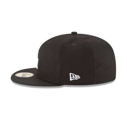Los Angeles Dodgers Triple Player Side Patch Black 59FIFTY Fitted Hat