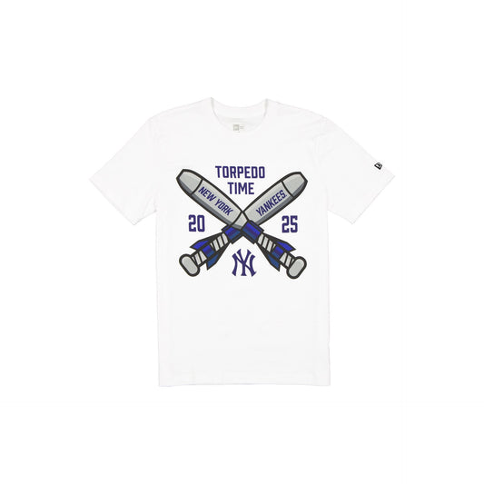 New York Yankees Torpedo Time White T-Shirt