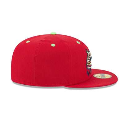 Akron RubberDucks Theme Night Red 59FIFTY Fitted Hat