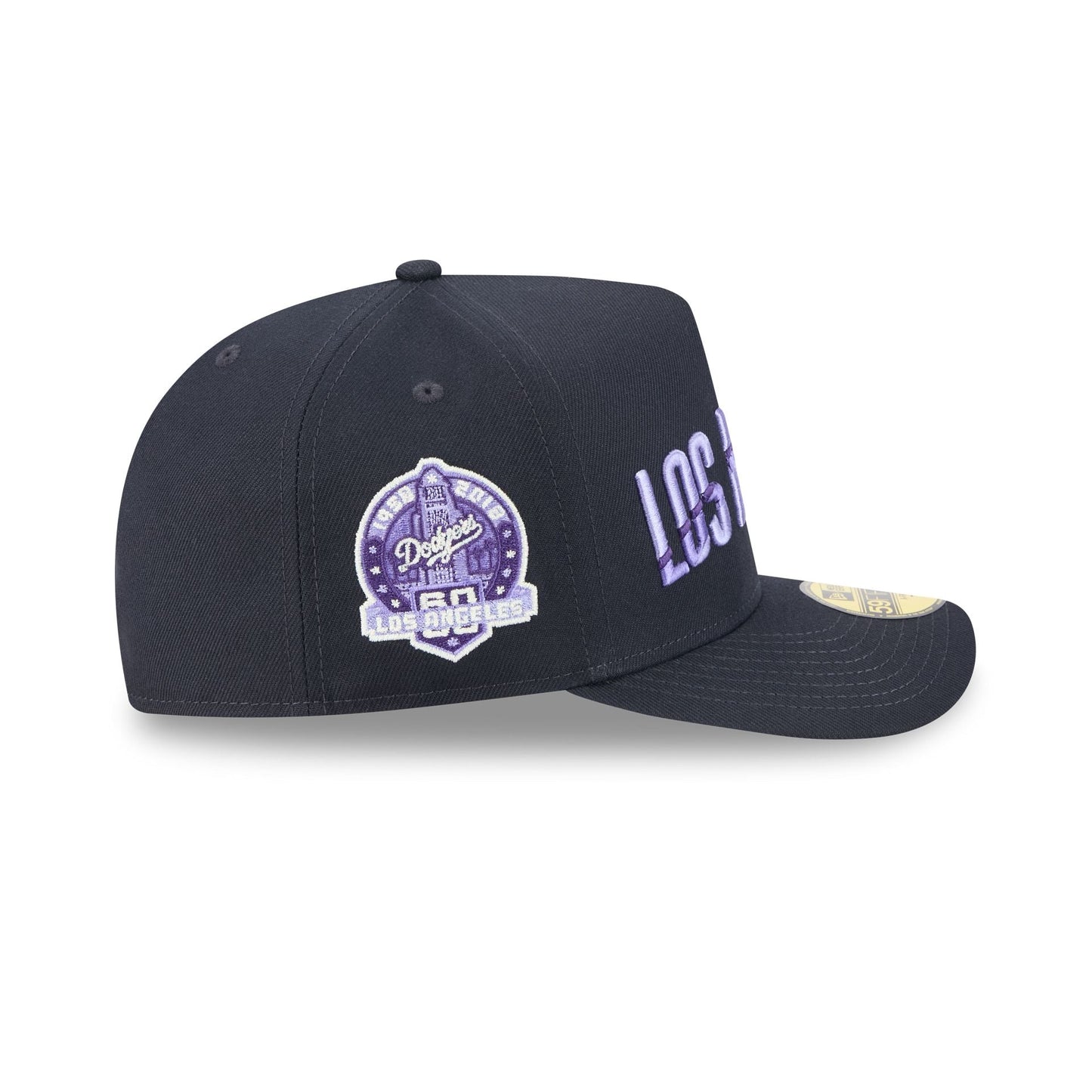 Los Angeles Dodgers Navy Lavender 59FIFTY A-Frame Fitted Hat